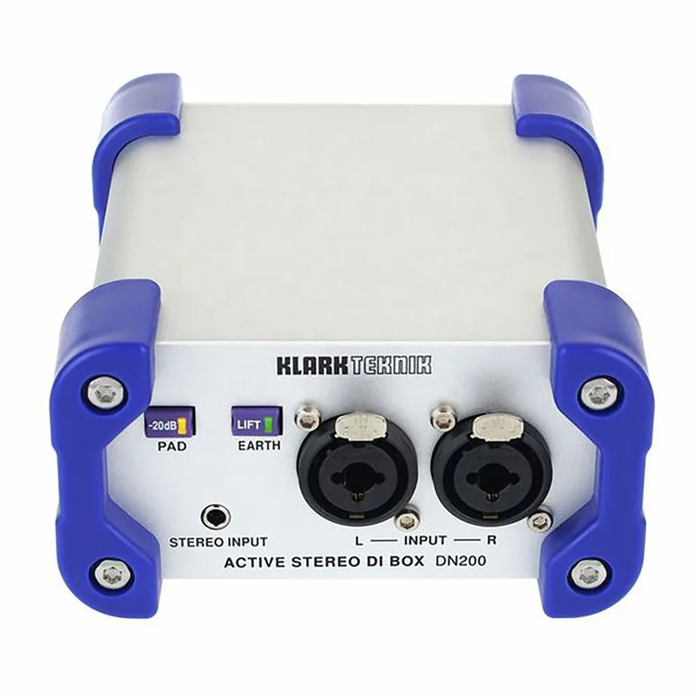 Klark Teknik DN200 V2 Active 2-Channel DI Box Pa Sound System Studio Music Equipment for Stage Live Show Outdoor Indoor