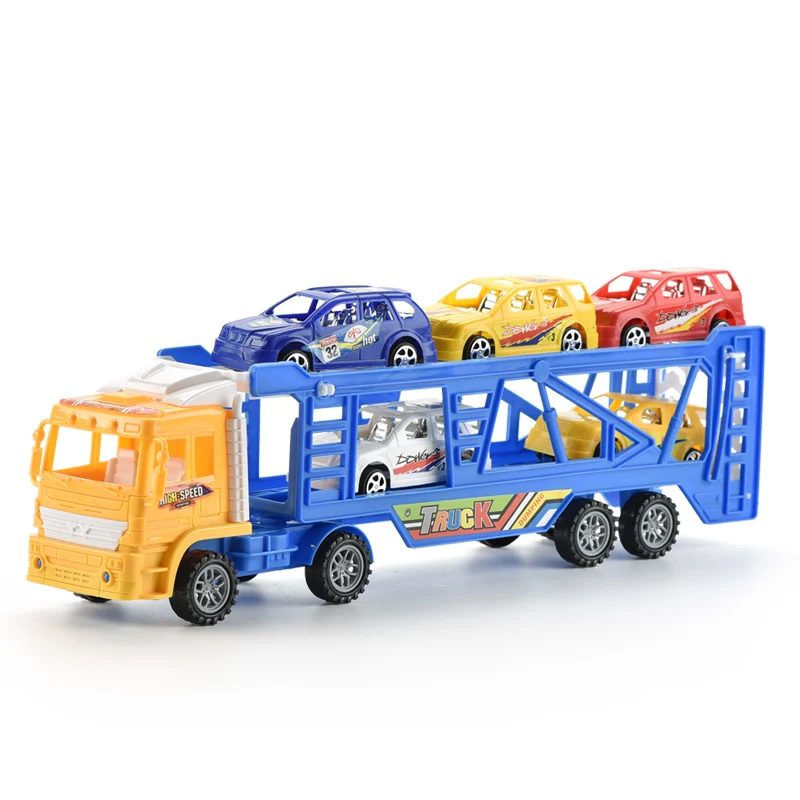 Children Plastics Inertia Tractor Trailer Container Truck Mini Cartoon Cars  Toys Cars Transport Truck Model Toys Set - Buy Friction Powerful Plastic  Trailer Truck Toys For Kids,High Quality Plastic Toy For Sale,Plastic
