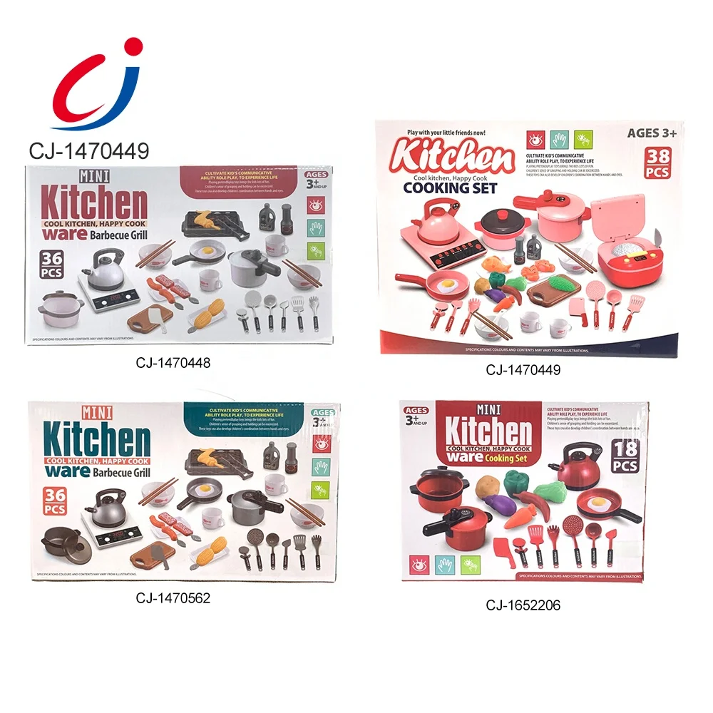 Имитация кухонной утвари Chengji для ролевых игр, комплект для ролевых игр, детские пластиковые игрушки для готовки