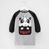Long sleeve apron gray panda