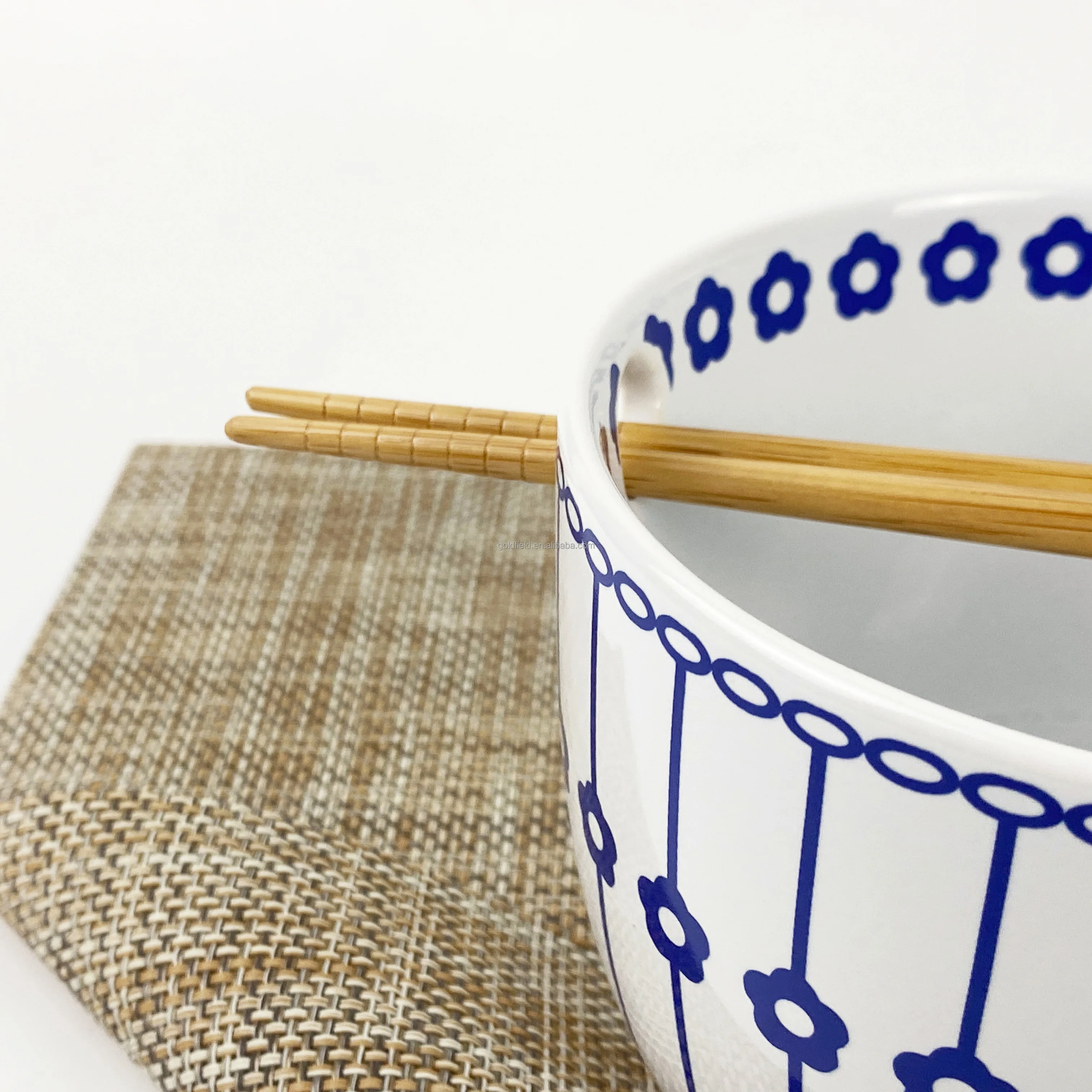 New Arrival Noodle Rice Soup Bowl With Chopsticks High Quality Ceramic