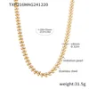 TXP216  Golden Swarovski Pearl Necklace