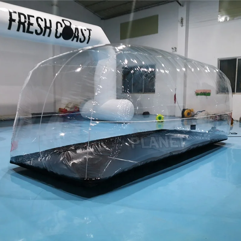 Custom Portable Dust Protection Transparent Clear PVC Car Cover Inflatable Car Garage Shelter Storage Bubble Tent