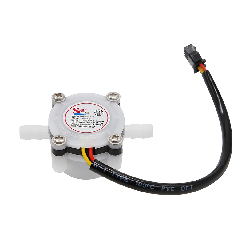 Total Accumulate Flow Meter LCD-S Digital Display+S401 Micro OD7.2 Magnetic Water Flow Switch POM Impeller Flow Sensor 0.3-6LPM