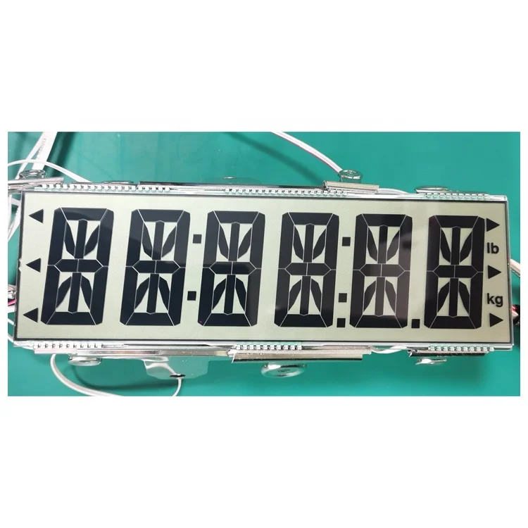 Weighing Scale Panel 6 Digit Monochrome 4 Digits Segment LCD 14 16 Segment LCD Display Custom Size Segment LCD Screen Module