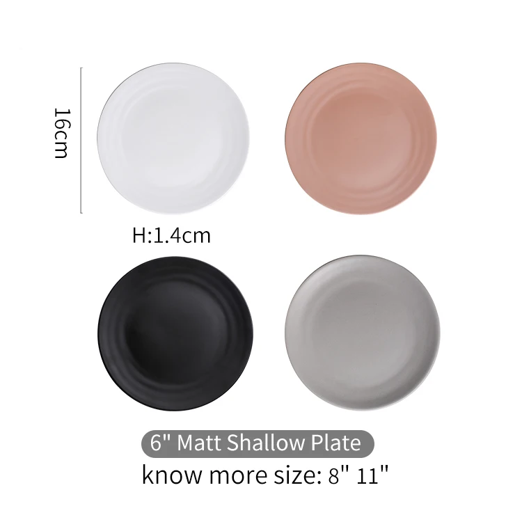 product fenn high performance matte glaze round shallow custom restaurant wedding ceramic plate dinning dishes serving for home or hotel-57