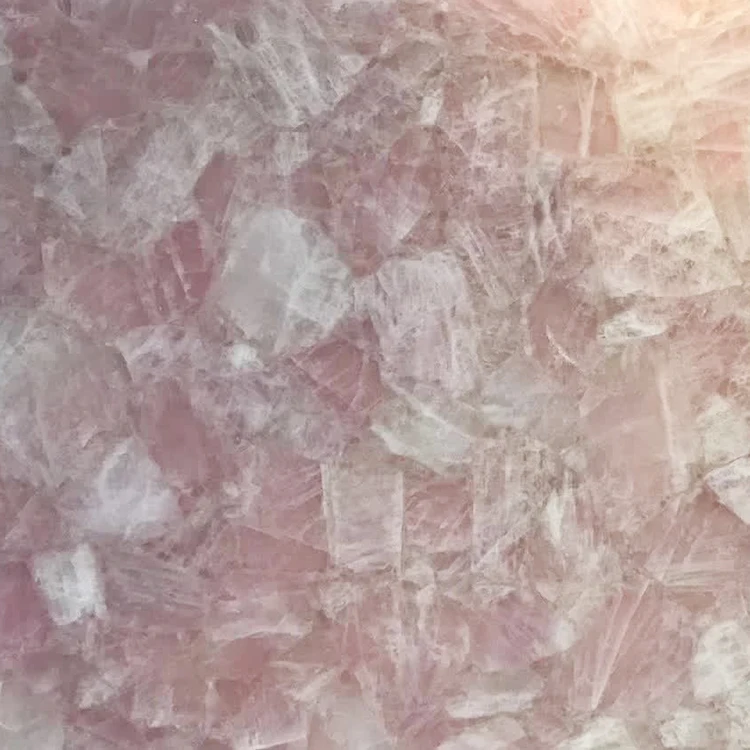 Luxury Semi Precious Stone Crystal Gemstone Rose Quartz Tiles For Bathroom - Buy Quartz Wall ...