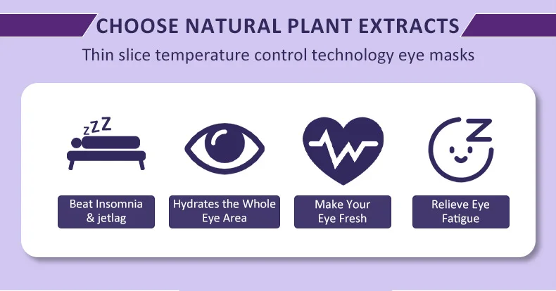 Disposable Cotton Self-Heating Steam Eye Mask with Light Blocking for Sleeping Travel Size