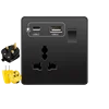 1 GANG 3 PIN USB+TYPE-C RICARICA RAPIDA