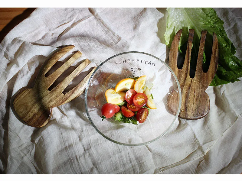 Кухонный помощник для салата из дерева акации деревянные серверные