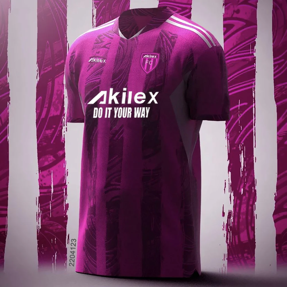 Akilex Sublimation Fluorescent Printed  Customize Breathable Soccer Shirt Top Football Jersey Football Jersey Custom