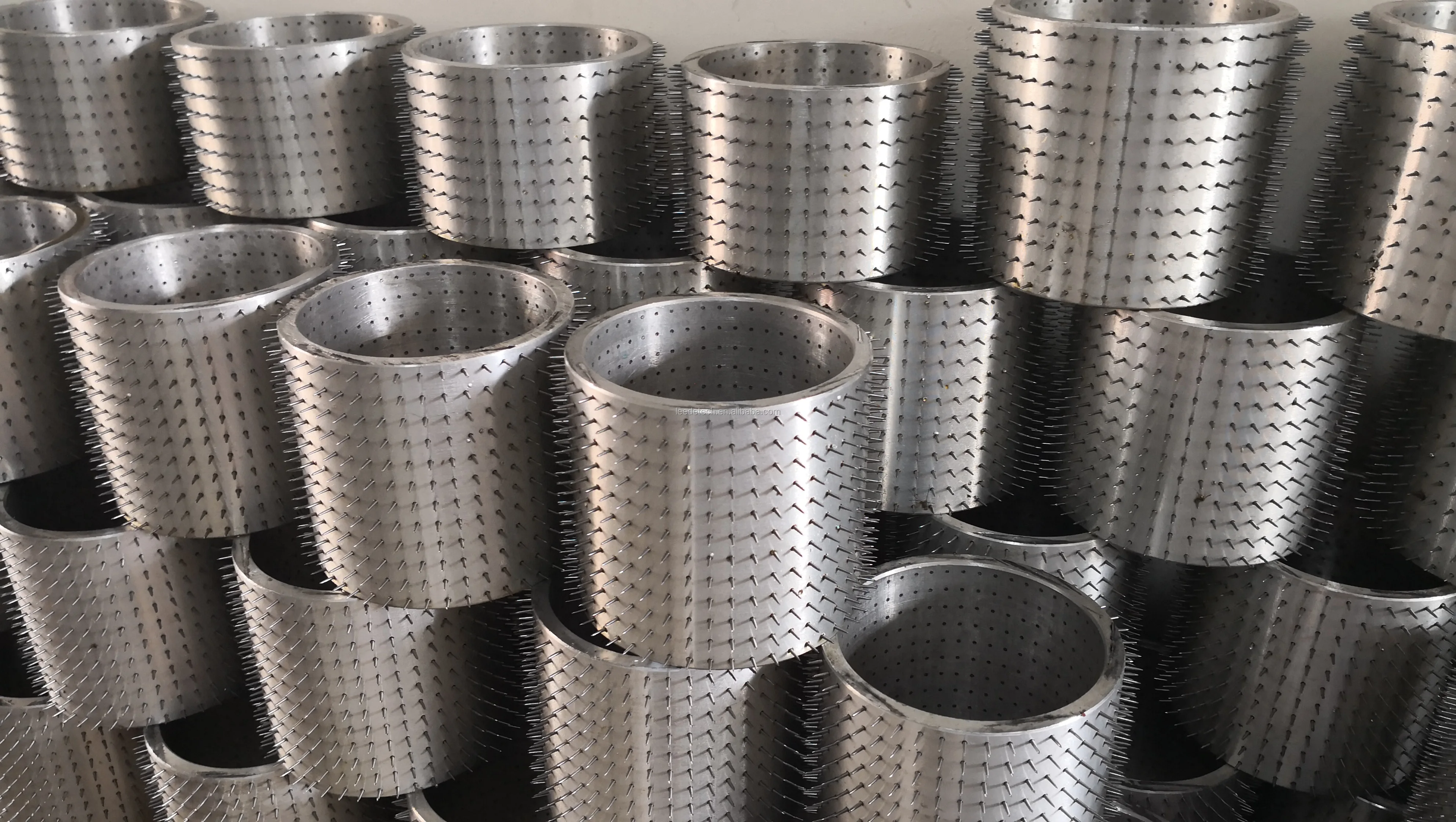 Perforating Needle Roller Pin Sleeves Pinned Roller for Leather Plastic Paper Rubber PP PE Film Hole Punching