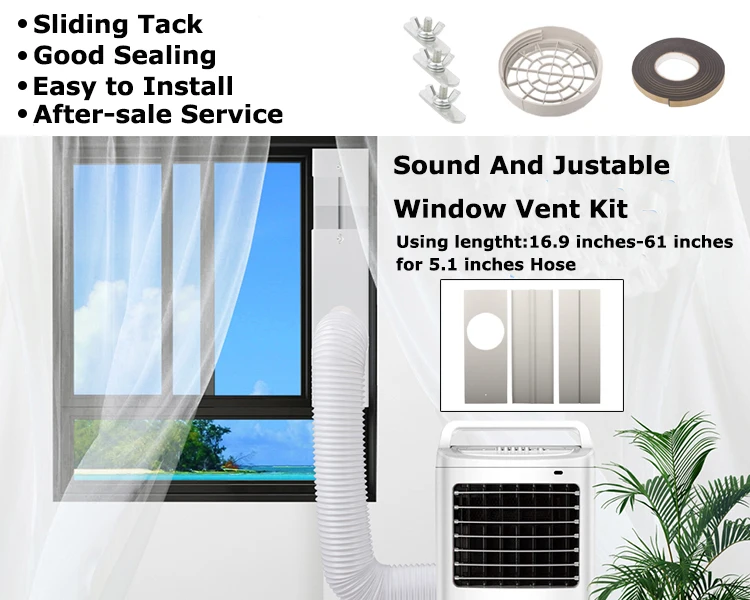 Plastic Ac Vent Kit Portable Air Conditioner Window Seal Plates Kit For