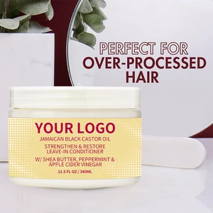 Organic Herbal Hair Conditioner Castor Oil Beeswax Shea Butter Argan Oil & Hydrating Moisturizing Nourishing Hair-Repairing