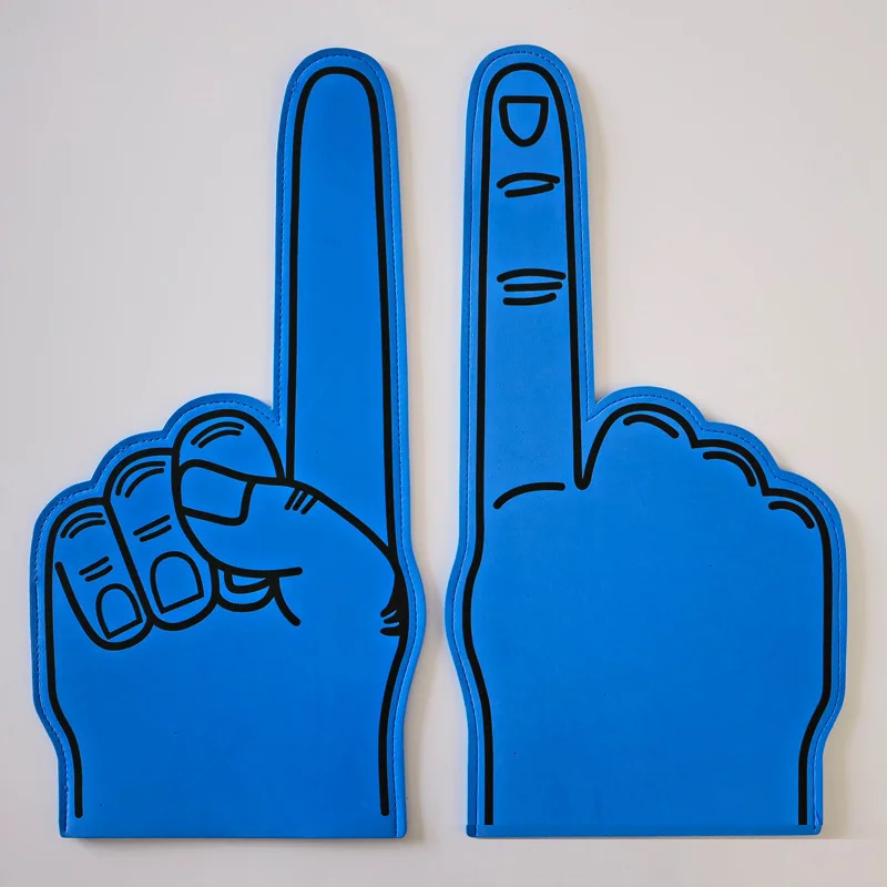 High Quality OEM Custom Logo Cheering Foam Fingers Professional Big EVA Sponge Foam Cheering Foam Hand Gloves