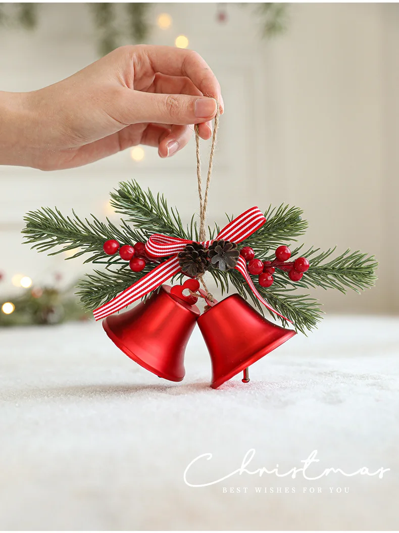 Vintage Hanging Bell Christmas Tree Decor Christmas Bell Ornaments Door Christmas Bells for Decoration factory