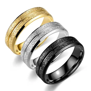 Anillo De Acero Inoxidable Titanium Steel Ring Thin Engagement Wedding ...