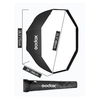 Godox 32 Inches 80cm Umbrella Octagon Soft Box with Carrying Bag for Studio Flash Speedlight Portrait Product Photography product image