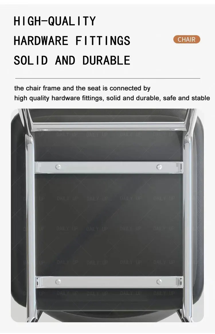 Stackable Faux Leather Office Chair With Thick Cushion Ergonomic Backrest Upholstered Computer Chair For Meeting Conference