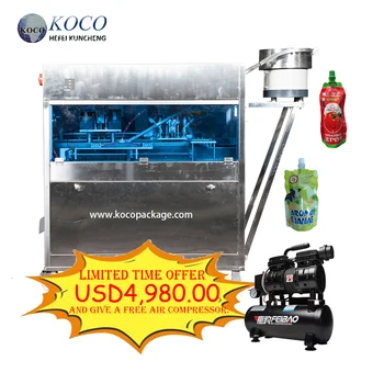 KOCO Fully Automatic Spout Bag Filling and Capping Machine for Milk, Juice, Baby Food, and Water