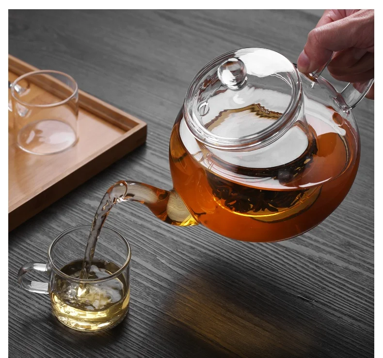 Glass Teapot With Tea Infuser, Heat Resistant Thicken Glass Tea Kettle With Stainless  Steel Tea Strainer, Blooming And Loose Leaf Tea Maker, Perfect For Home  Office Restaurant Family Day, Tea Accessories 