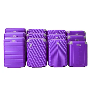 LUGGAGE SKD ALUMINIUM SEMI FINISH HARD SHELL HIGH QUALITY DURABLE 12PCS LUGGAGE SET