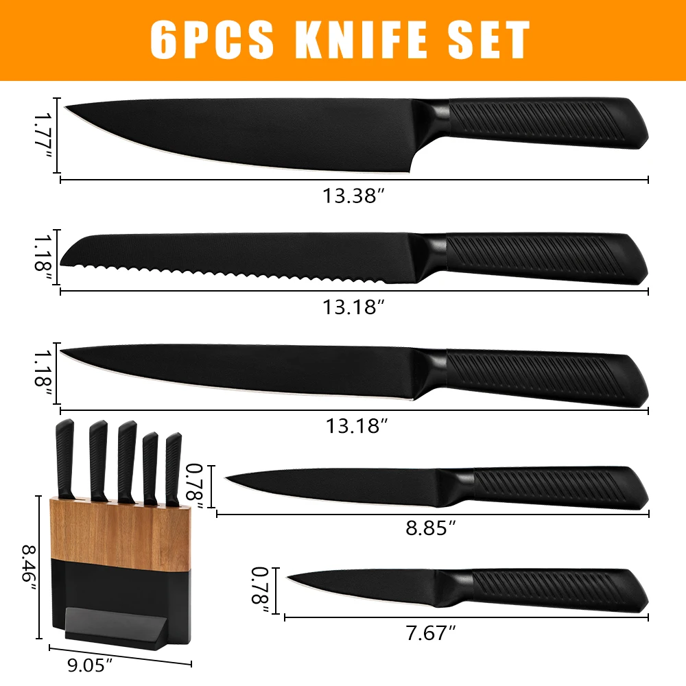 2) 6 Piece Kitchen King Knife Sets - 23DC