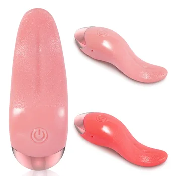 Female masturbator G-spot clitoral stimulator Realistic female licking tongue vibrator