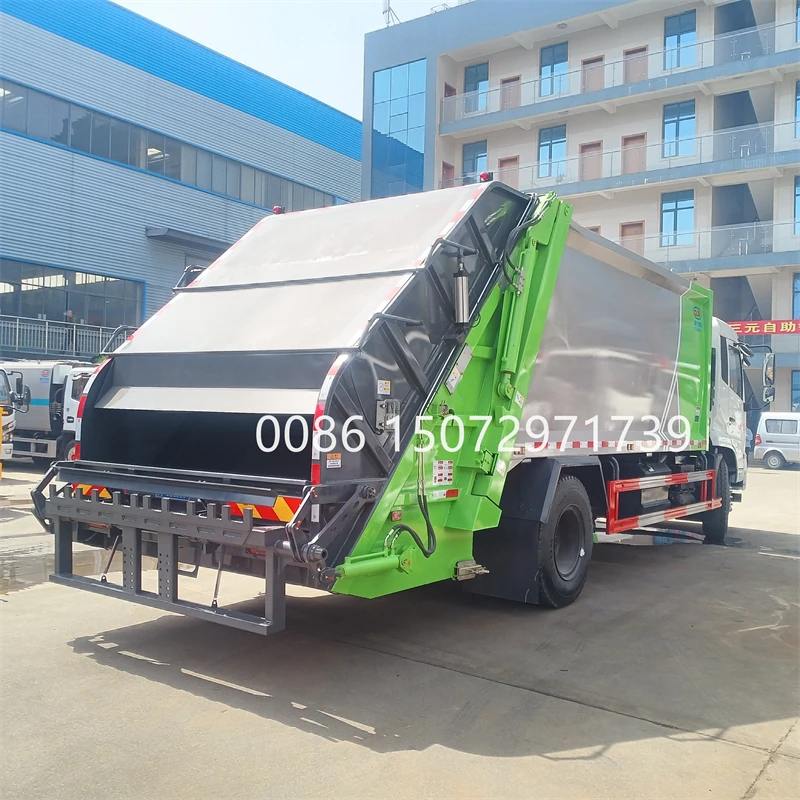 4x2 экологически чистый 6-тонный мусорный уплотнитель двухосный дизельный санитарный насос двигатель управление отходами сбор мусора