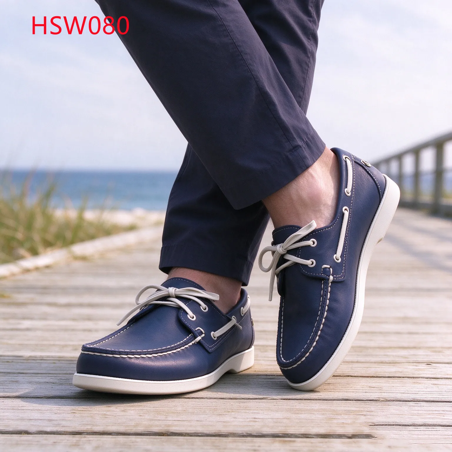 LXG,Resort Casual Lace-up Hua Singh Midnight Blue Nautical Shoes Club-activity Sleek-fit Stylish Boaties Loafers Shoes HSW080
