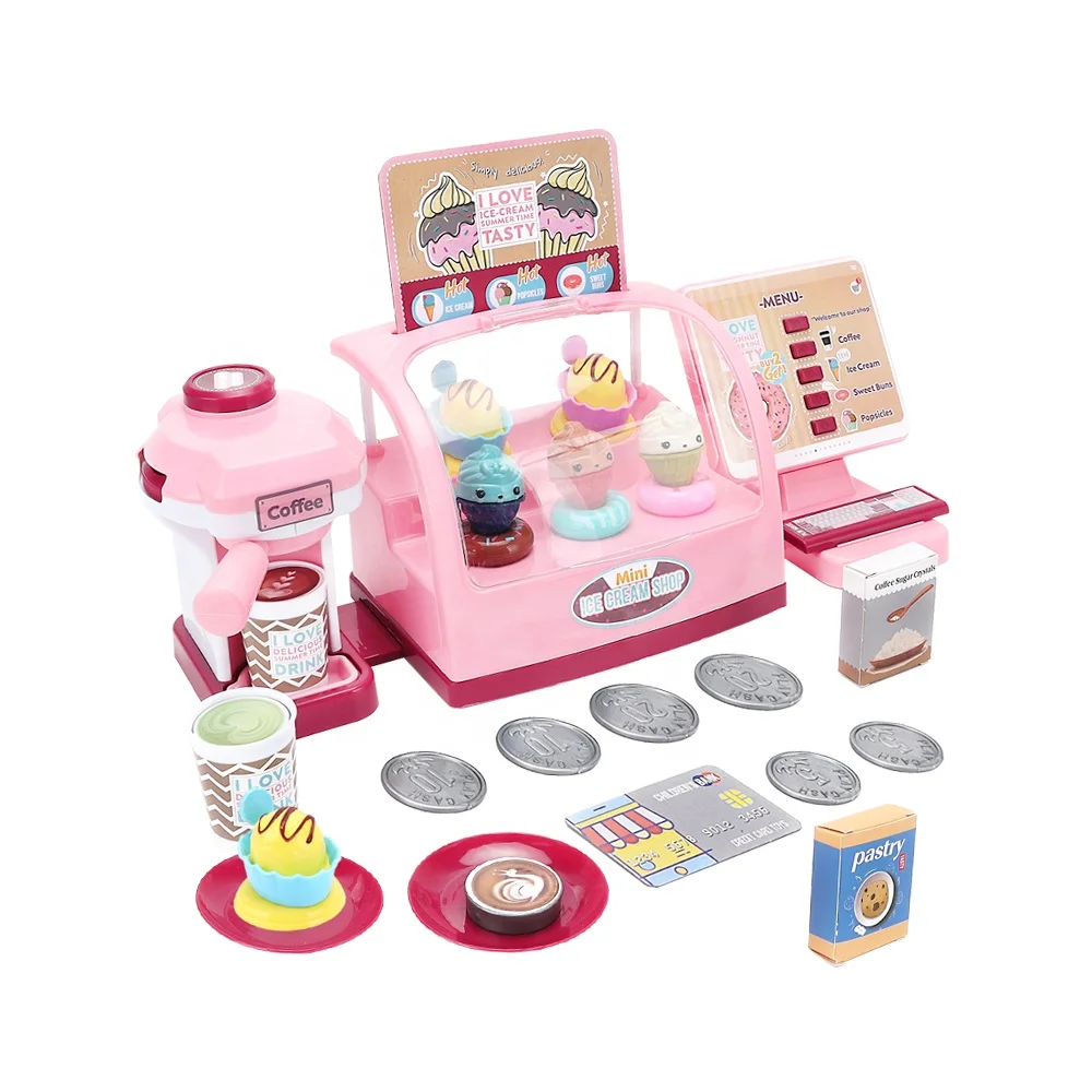 Children's Play House Coffee Machine Ice Cream Shop Set