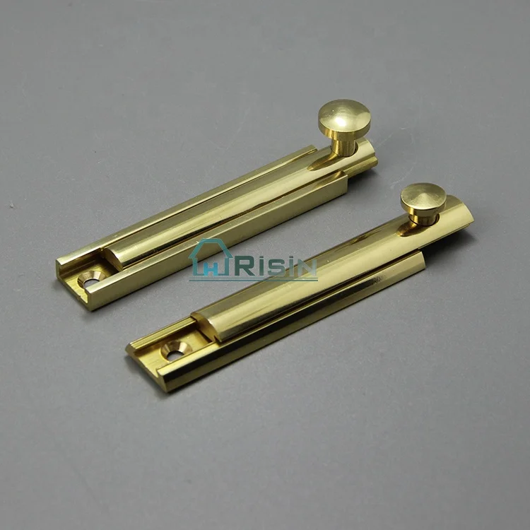 Полированный хромированный латунный раздвижной дверной болт