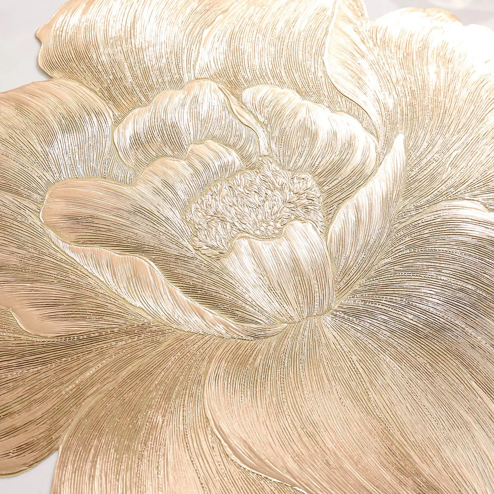 New Lotus PVC Tablecloth, Household Kitchen Heat Insulation, Hotel and Restaurant Waterproof and Oil-proof Decorative Mat