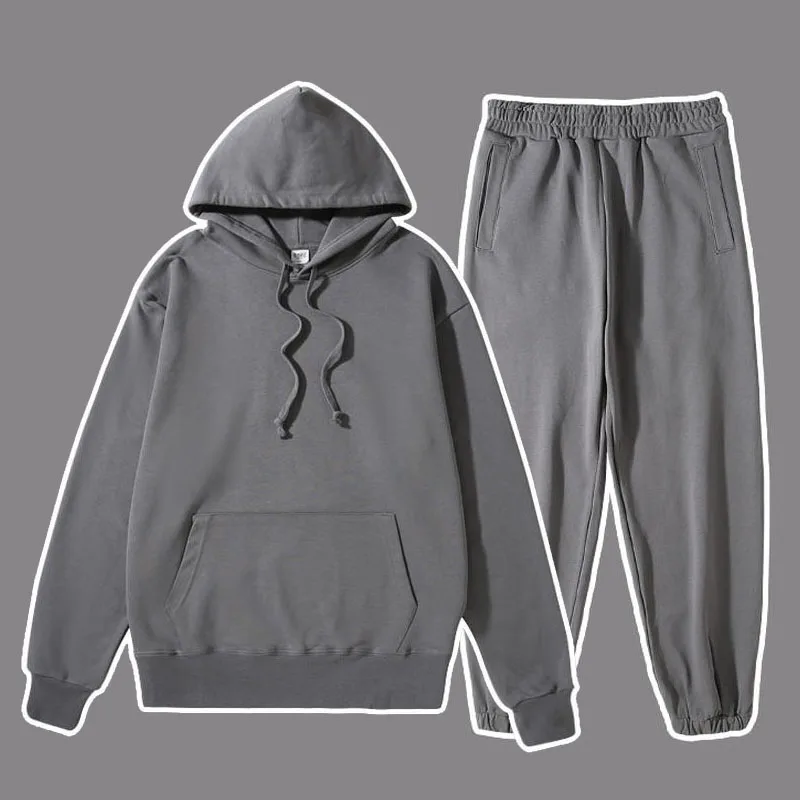 Factory Custom Logo Sweatsuits Jogger Sweatpants Terry Oversized Winter ...