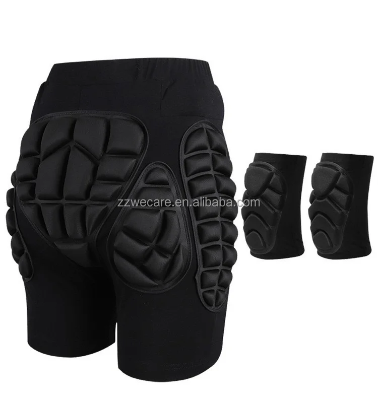 Men Women Protective Tailbone Padded Short Pants Skating Ski Butt Pads ...