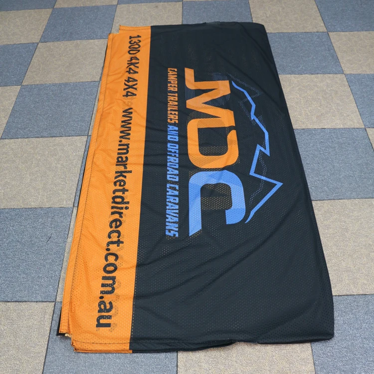 Barricade Barrier Cover Customized Printing Crowd Control Banner Mesh PVC Vinyl Fence Barrier Cover