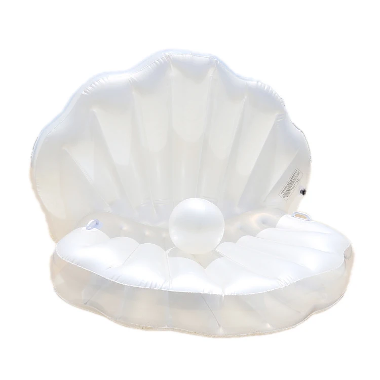 Portable Pvc Big Seashell Float Bed Inflatable Swimming Clamshell Pool Float for Water Party