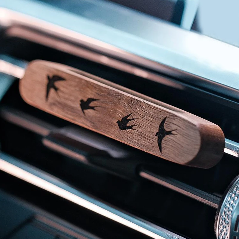 Новинка модный деревянный автомобильный освежитель воздуха ручной работы для ароматерапии диффузор кондиционера ароматизатор с зажимами вентиляционных