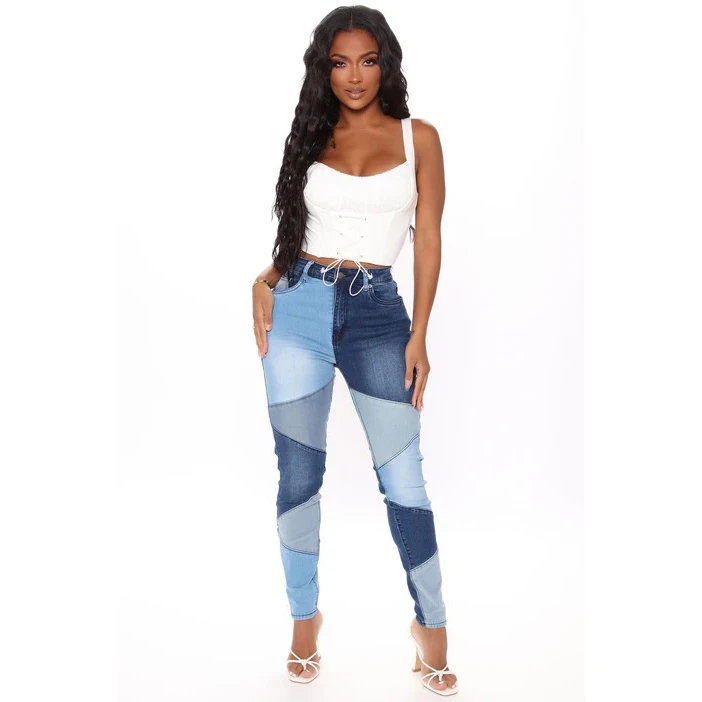 Moda Pantalones Talla Alta Jeans Elasticados De Moda 2022 Para