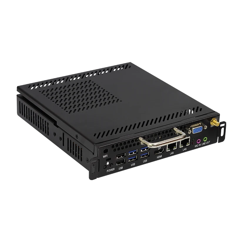 Customized Portable Desktop Fanless OPS I5 I3 I7 Mini PC 4K Industrial Computer with Intel Processor Win10 OS Linux Mini OPS PC
