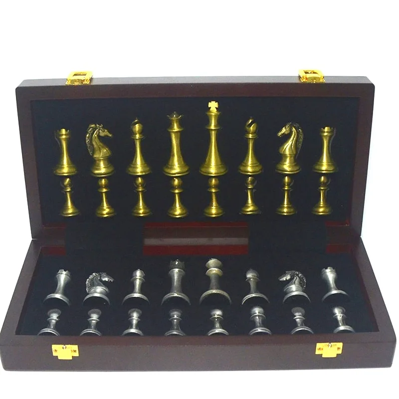 Wholesale Luxury Wooden Chess Games Set Folding Chess Board