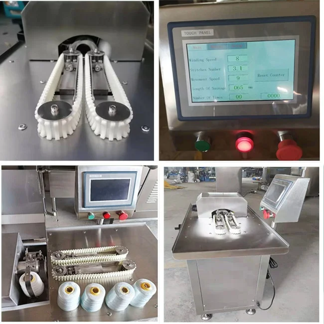 English Touch Panel Sausage Linker Tying Machine Sausage Clipper Twisting Machine Clipping Sealing Knotting Machine