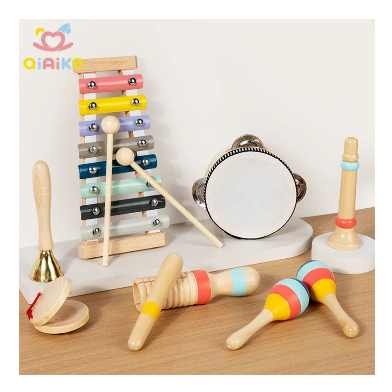 Baby Musical Instruments Wooden Percussion Instrument Toy Early Educational Montessori Musical Sensory Toys for Toddlers