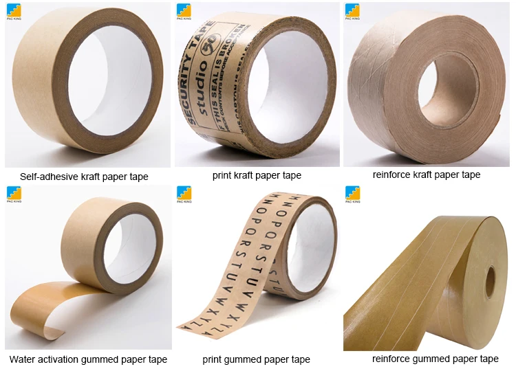 Recyclable Professional Prime Water Activated Kraft Paper Tape Self