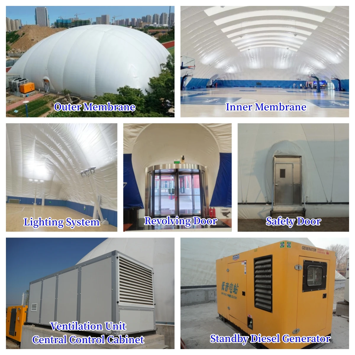 Big Inflatable Football Field Air Supported Dome Structure Sports Tent for sale manufacture