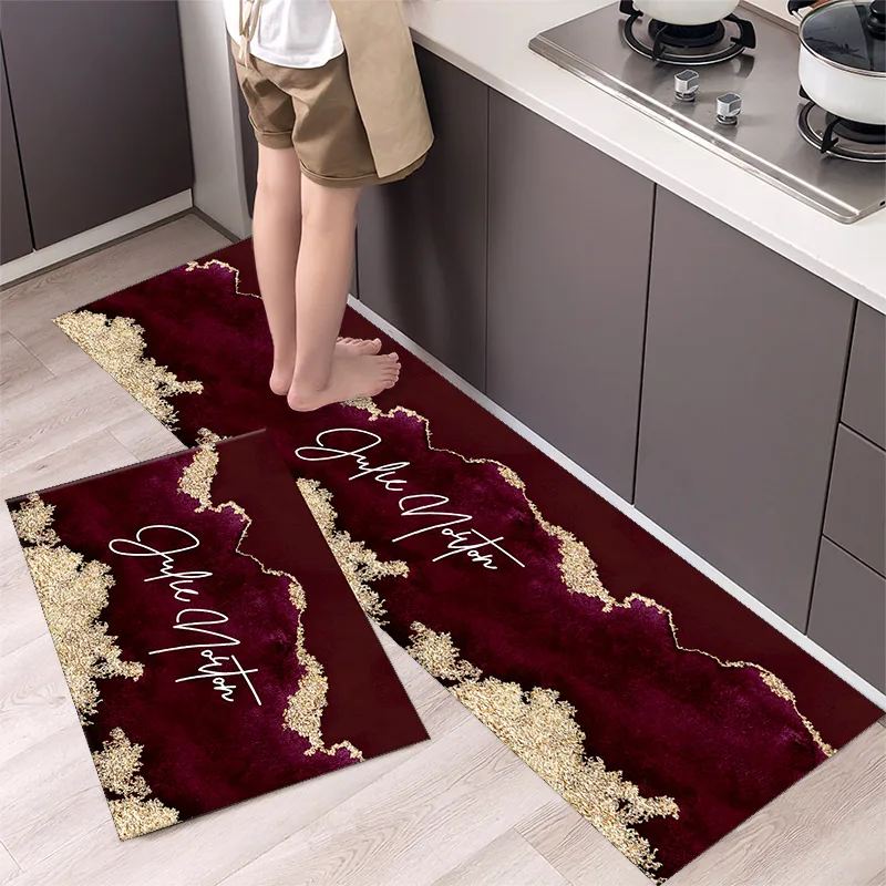 Kitchen Foot Mat Home Bedroom Living Room Doormat Entrance Door Room Rugs Non-slip and Washable Kitchen Carpet Set supplier