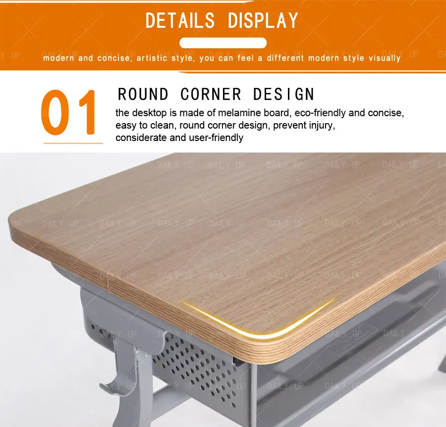 Double Study Desk For Students school furniture student desk and chair