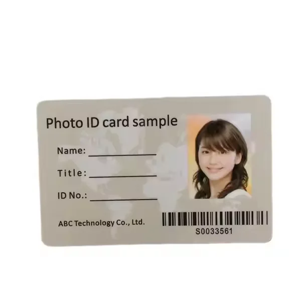 Customized Printable High Quality PVC Plastic ID Membership Student Staff Name Cards