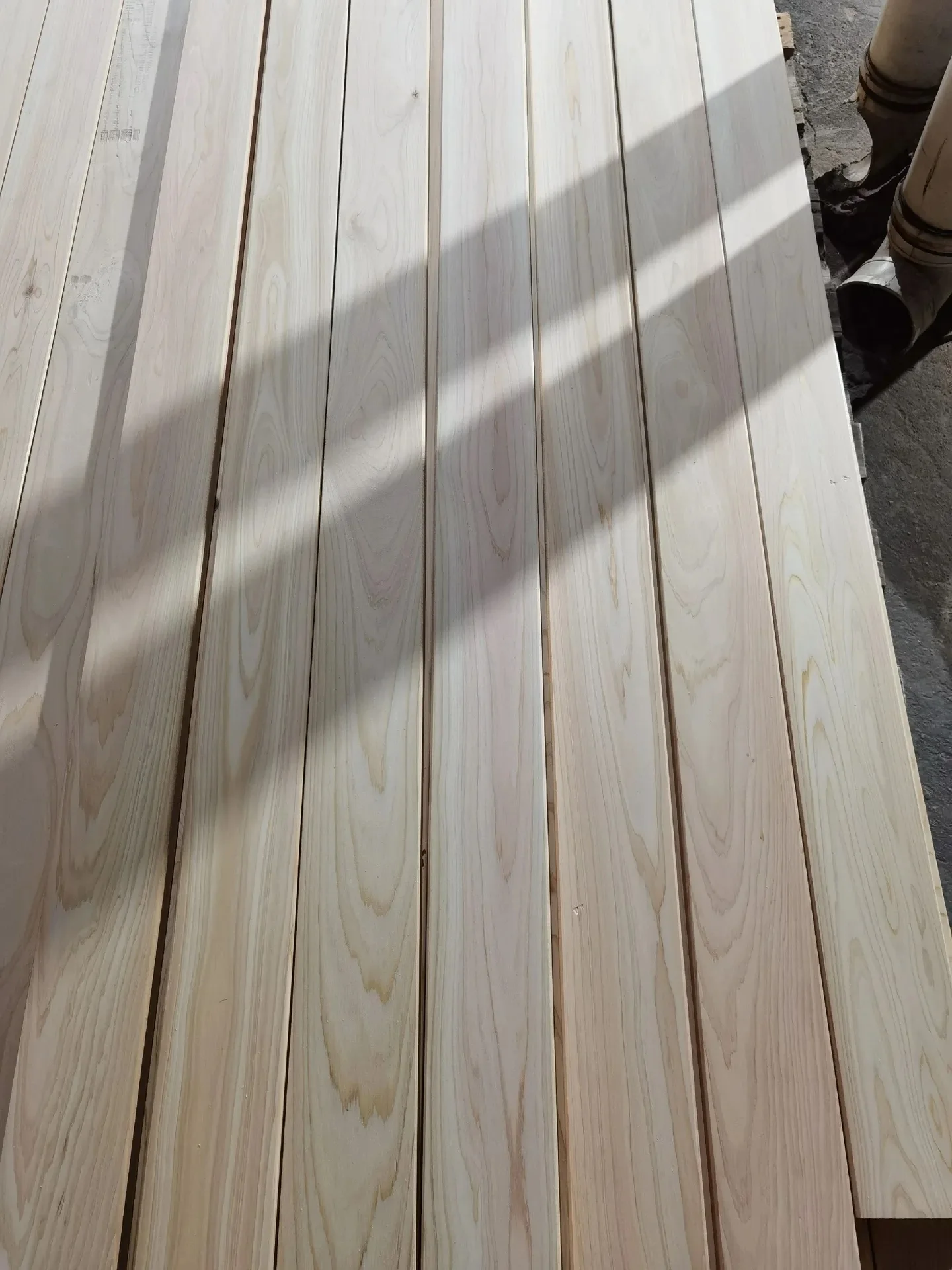 Modern Japanese Hinoki Cypress Solid Wood Wall Panel 2400