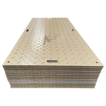 3x8 ft ground protection mats anti-slip pe hdpe ground protection mats  road protection mat for wheeled vehicle